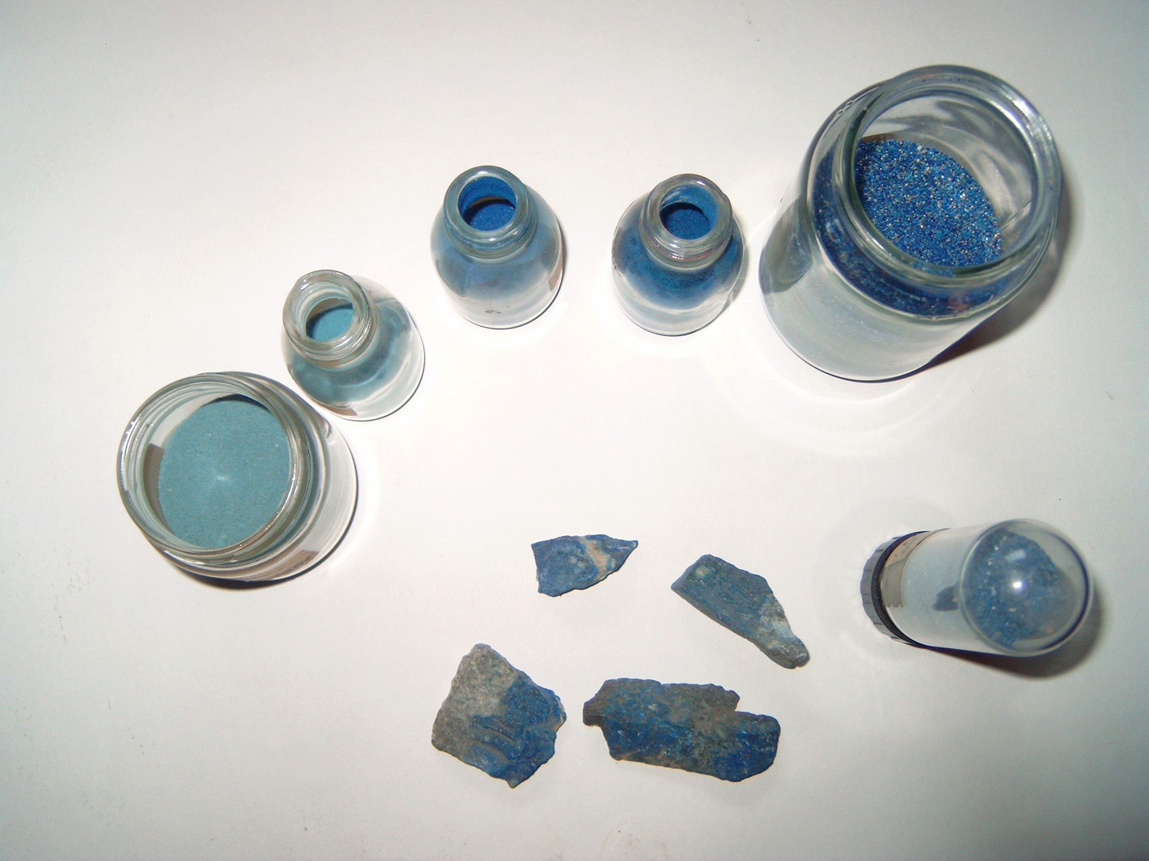 resultat de levigation d'azurite